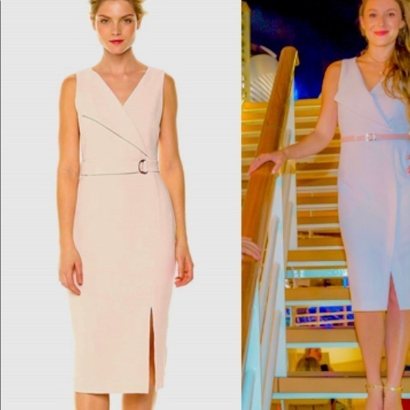 WHBM Blush V-NECK SLEEVELESS pencil DRESS womens size 2 - Picture 1 of 10